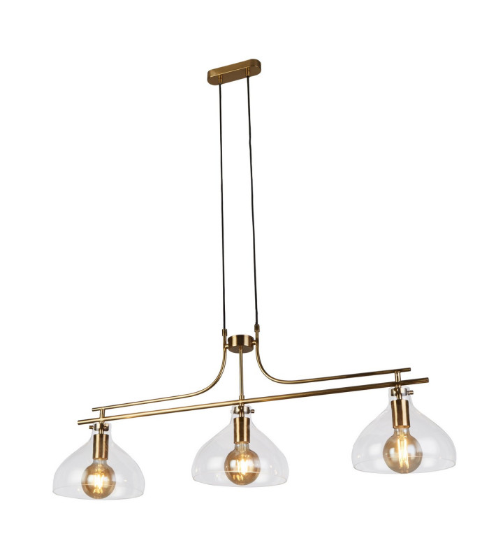 Margarita 3 Light Bar Pendant Brass Glass_Main
