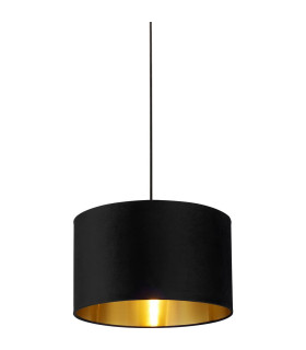 Drum Shade Black Velvet with Gold Inner Dia.40cm_Main