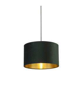 Drum Shade Green Velvet with Gold Inner_Main