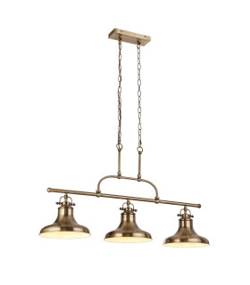 Dallas 3 Light Bar Pendant Antique Brass Metal_Main