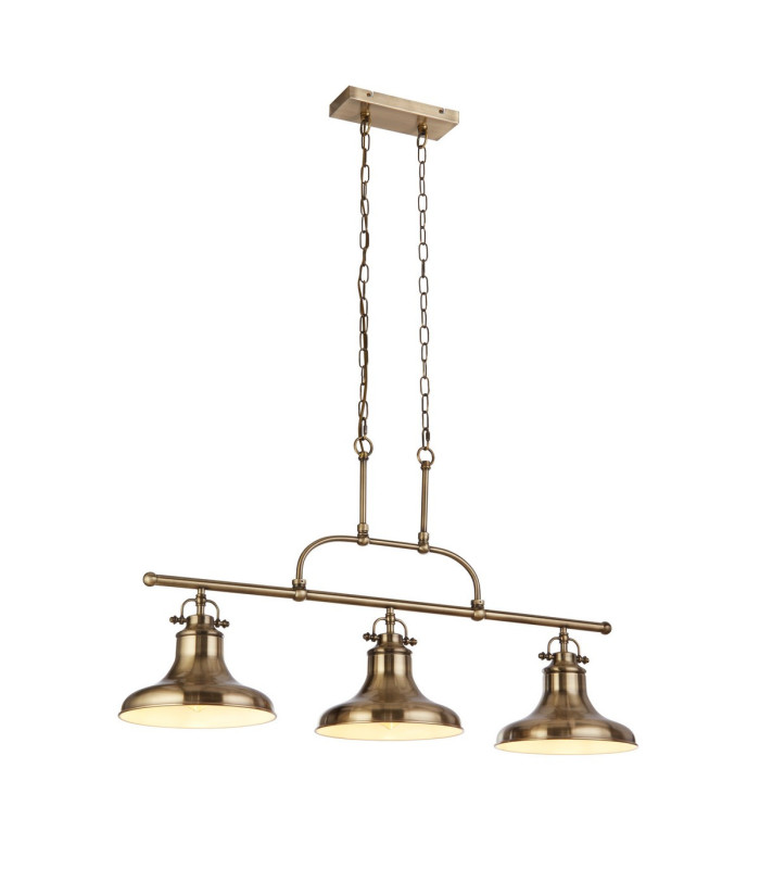 Dallas 3 Light Bar Pendant Antique Brass Metal_Main