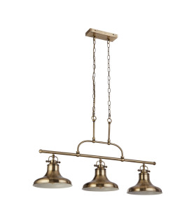Dallas 3 Light Bar Pendant Antique Brass Metal_Off
