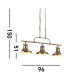 Dallas 3 Light Bar Pendant Antique Brass Metal_Line
