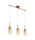 Duo III 3 Light Bar Pendant Bronze Champagne Glass_Off