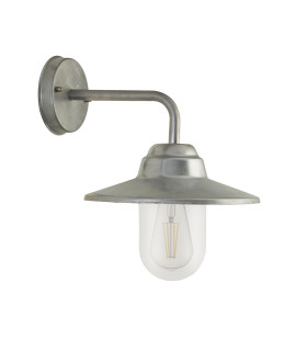 Toronto Outdoor Wall Light Galvanised Clear Glass_Off