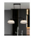 Highworth 2 Light Pendant Black Holophane Style Glass_Room