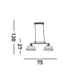 Highworth 2 Light Pendant Black Holophane Style Glass_Line