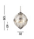 Coronet 3 Light Pendant Chrome Glass_Line