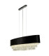 Glamour 8 Light Oval Pendant Black Velvet Clear Crystal_Main