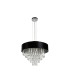 Glamour 5 Light Pendant/SemiFlush Black Velvet Clear Crystal_Off