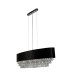 Glamour 8 Light Oval Pendant Black Velvet Clear Crystal_Off