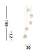 Allure 5 Light MultiDrop Pendant Chrome Clear Acrylic_Line