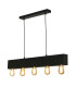 Piano 5 Light Diner Bar Pendant Matt Black Metal_Main