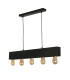 Piano 5 Light Diner Bar Pendant Matt Black Metal_Off