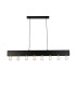 Piano 8 Light Diner Bar Pendant Matt Black Metal_Main
