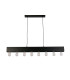 Piano 8 Light Diner Bar Pendant Matt Black Metal_Off