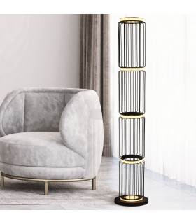 Circolo Cage Floor Lamp Black White Silicon_Room