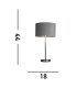 Finn USB Table Lamp Satin Nickel Grey Velvet Shade_Line