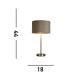 Finn USB Table Lamp Satin Nickel Taupe Velvet Shade_Line