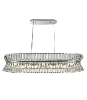 Uptown 10 Light Oval Pendant Chrome Clear Crystal_Main