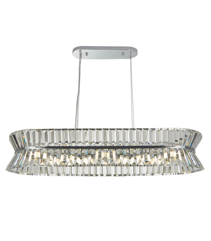 Uptown 10 Light Oval Pendant Chrome Clear Crystal_Main
