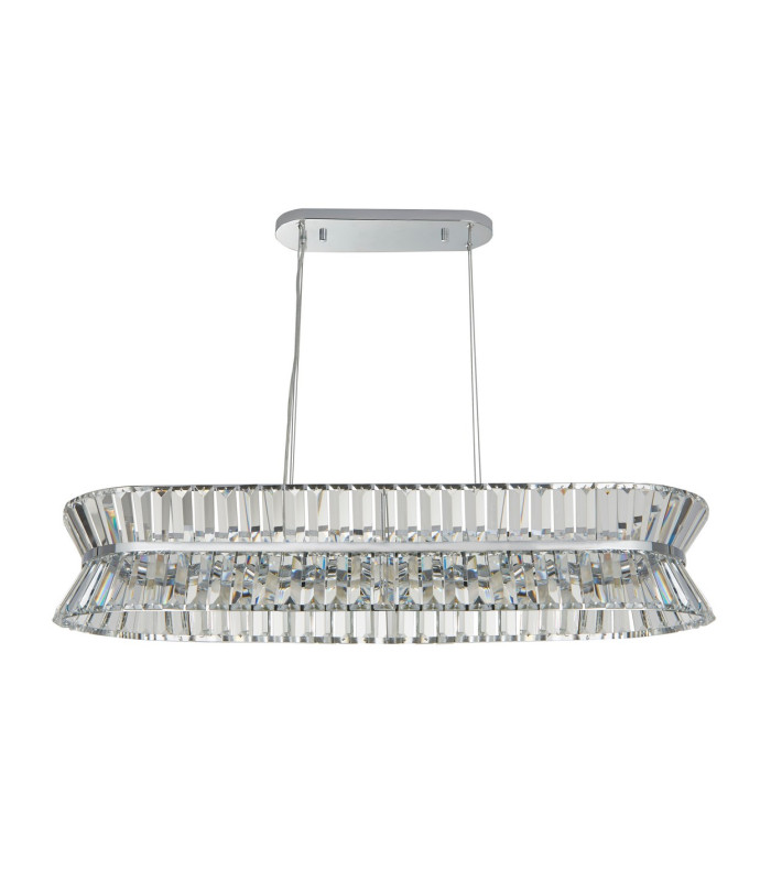 Uptown 10 Light Oval Pendant Chrome Clear Crystal_Off