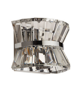Uptown 2 Light Wall Light Chrome Clear Crystal_Off