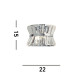 Uptown 2 Light Wall Light Chrome Clear Crystal_Line
