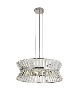 Uptown 7 Light Pendant/SemiFlush Chrome Clear Crystal_Main