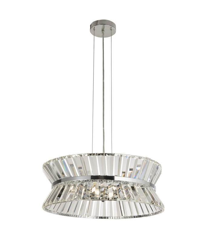 Uptown 7 Light Pendant/SemiFlush Chrome Clear Crystal_Main