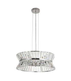 Uptown 7 Light Pendant/SemiFlush Chrome Clear Crystal_Off