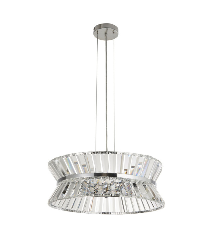 Uptown 7 Light Pendant/SemiFlush Chrome Clear Crystal_Off