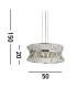 Uptown 7 Light Pendant/SemiFlush Chrome Clear Crystal_Line