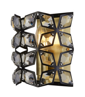 Iris Wall Light Black Crystal Brass_Main