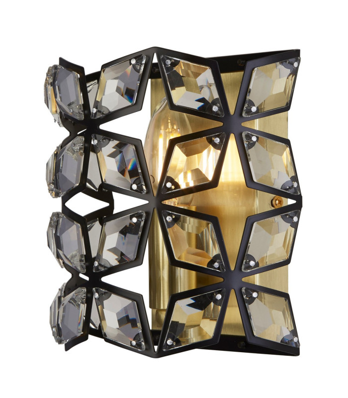 Iris Wall Light Black Crystal Brass_Main