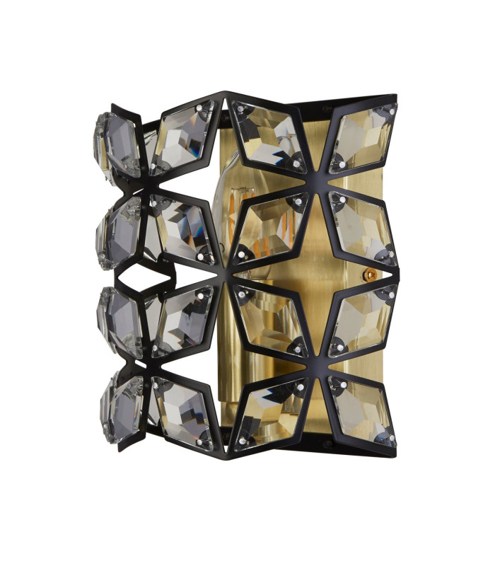 Iris Wall Light Black Crystal Brass_Off