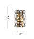 Iris Wall Light Black Crystal Brass_Line