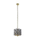 Iris 2 Light Pendant Black Crystal Brass_Off