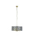 Iris 5 Light Pendant Black Crystal Brass_Off