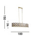 Iris 6 Light Pendant Black Crystal Brass_Line