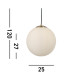 Atom 24cm Pendant Satin Brass Opal Glass_Line