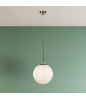 Atom 30cm Pendant Satin Brass Opal Glass_Room