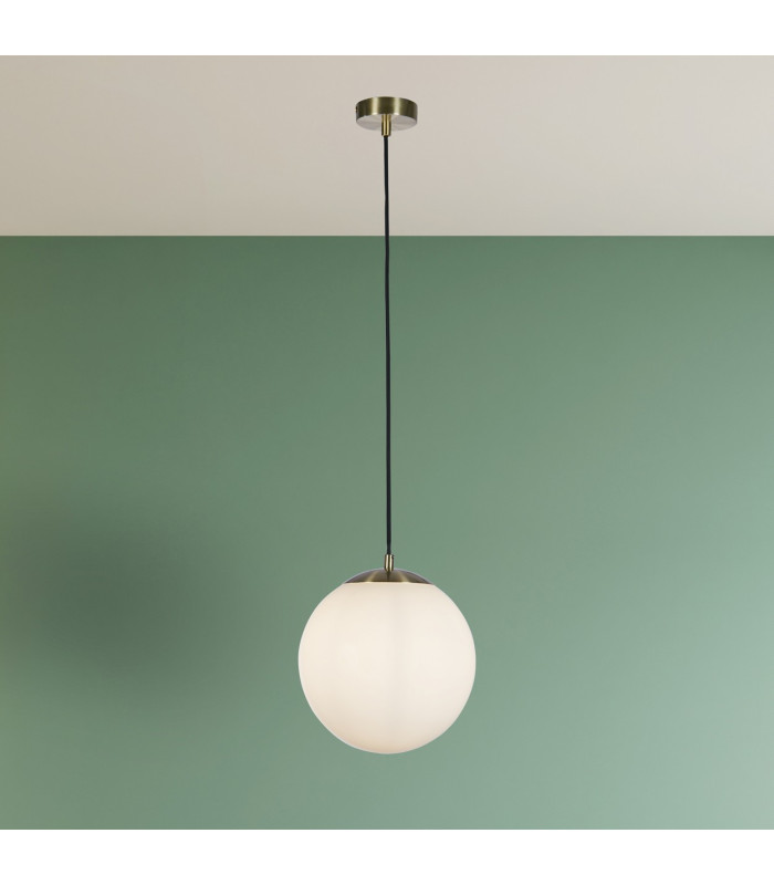 Atom 30cm Pendant Satin Brass Opal Glass_Room