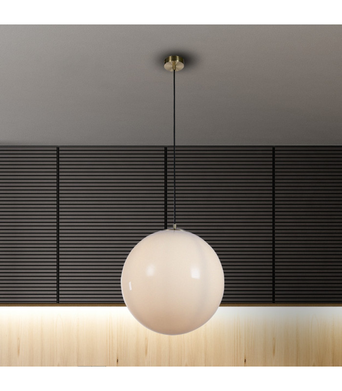 Atom 40cm Pendant Satin Brass Opal Glass_Room