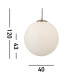 Atom 40cm Pendant Satin Brass Opal Glass_Line