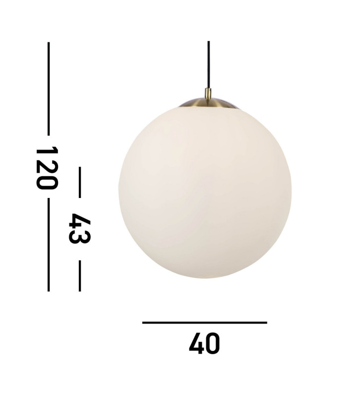 Atom 40cm Pendant Satin Brass Opal Glass_Line