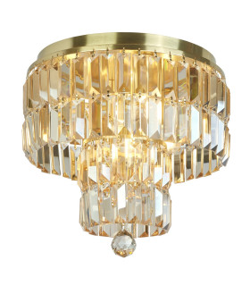 Empire 4 Light Flush Satin Brass Champagne Crystal_Main