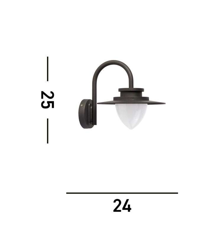 Texas 8W 3000k Wall Light Graphite_Line