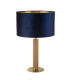 London Table Lamp Knurled Brass Navy Velvet Shade_Off