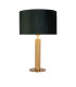 London Table Lamp Knurled Brass Green Velvet Shade_Main